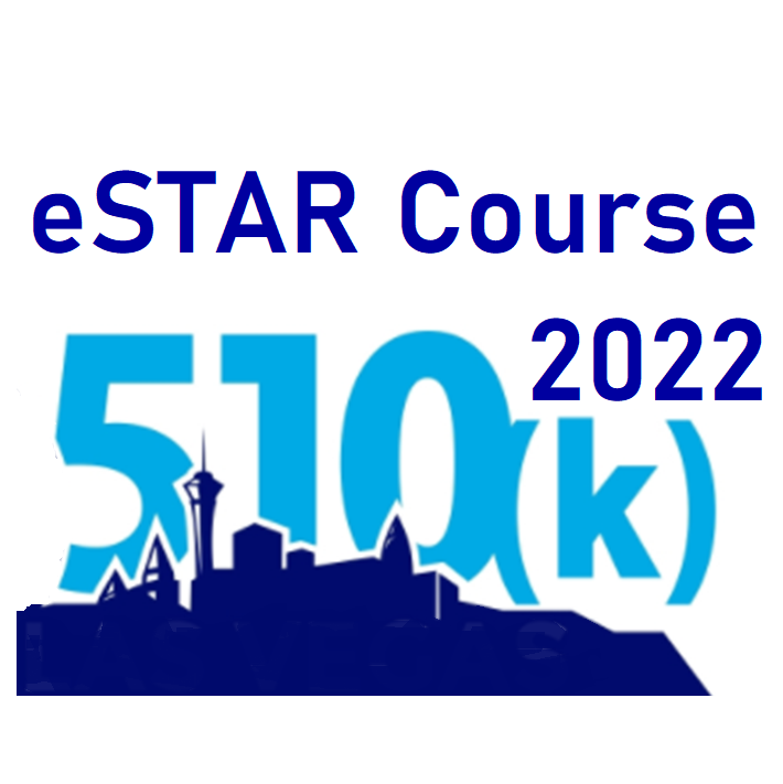 510k eSTAR Course 2022 Medical Device 510k submissions, quality systems and training