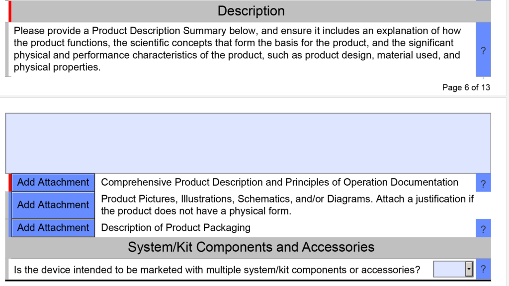 Device Description screen capture for prestar 1024x576 FDA Pre Submission Format and Content Requirements