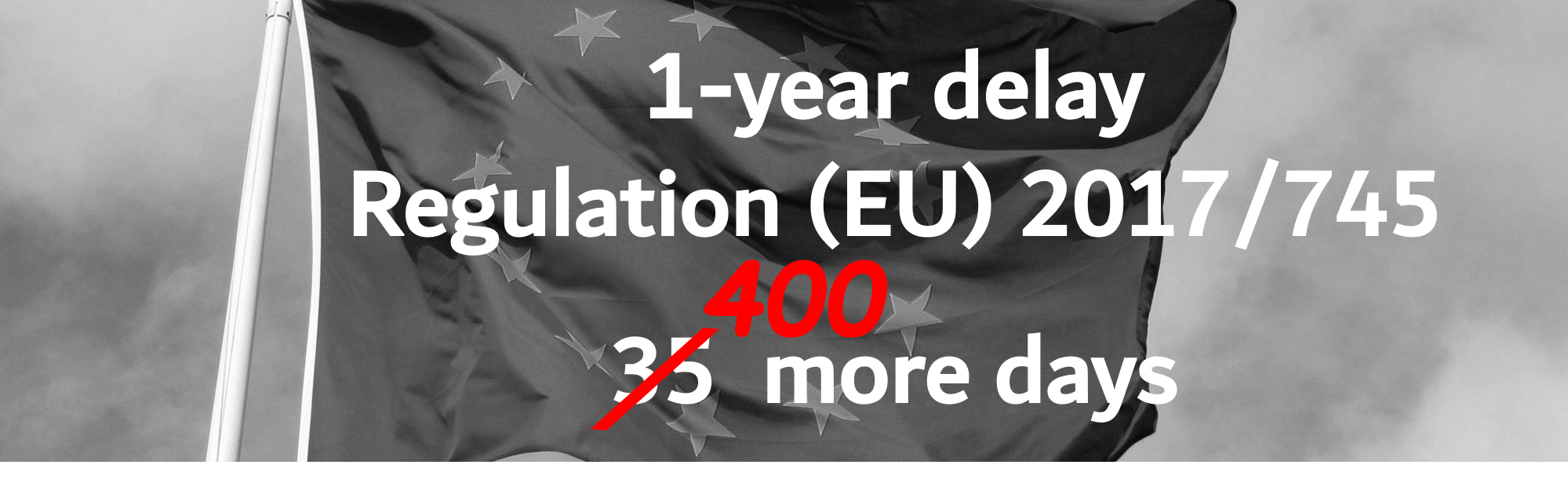 EU Regulation 1 year delay 1 EU MDR delay   a huge miss