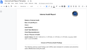 Google Docs Audit Report Template 300x173 Google Docs Audit Report Template