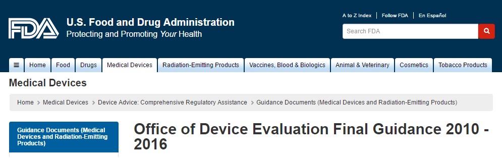 ODE Final Guidance Documents FDA Guidance Documents Released Recently