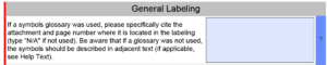 Reference to symbols glossary in labeling 300x60 Reference to symbols glossary in labeling