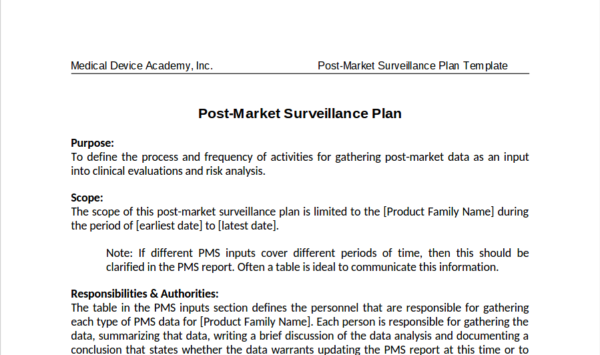 Post market surveillance plans: How to write one for CE Marking Post market surveillance plans: How to write one for CE Marking