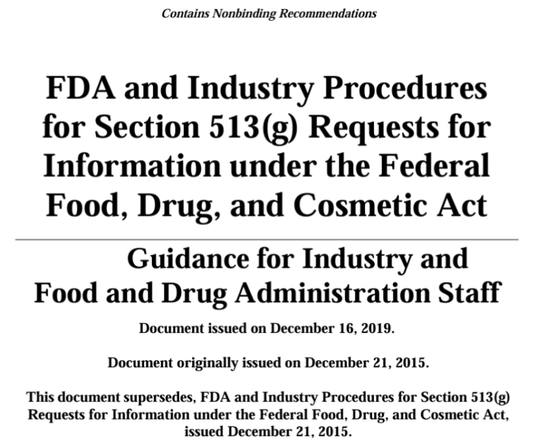 513g request for information