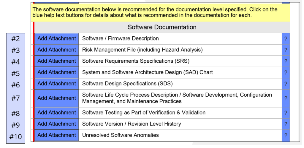 Software documentation attachments for an FDA eSTAR 1024x501 Software as a medical device (SaMD)