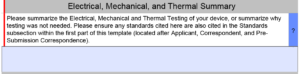 Summary of electrical mechanical and thermal testing 300x74 Summary of electrical, mechanical, and thermal testing