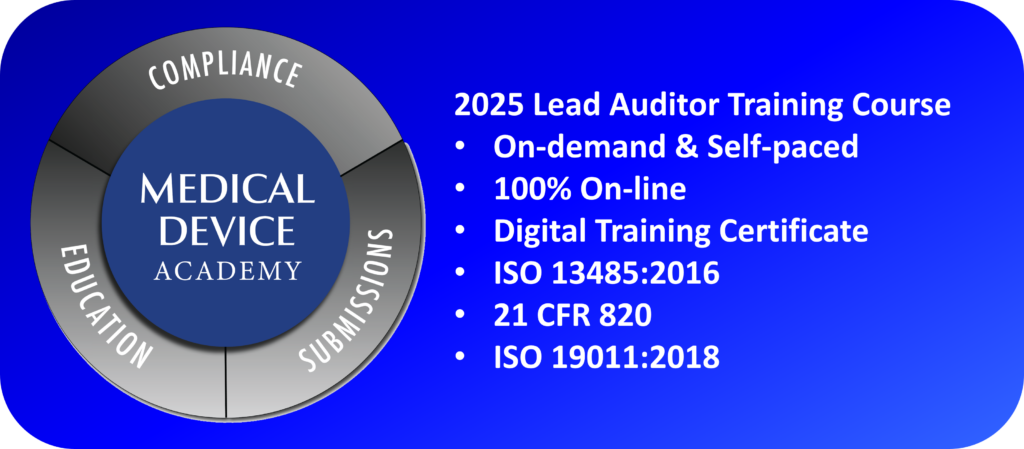 Updated Graphic for 2025 1024x449 Lead Auditor Training Course for Medical Devices