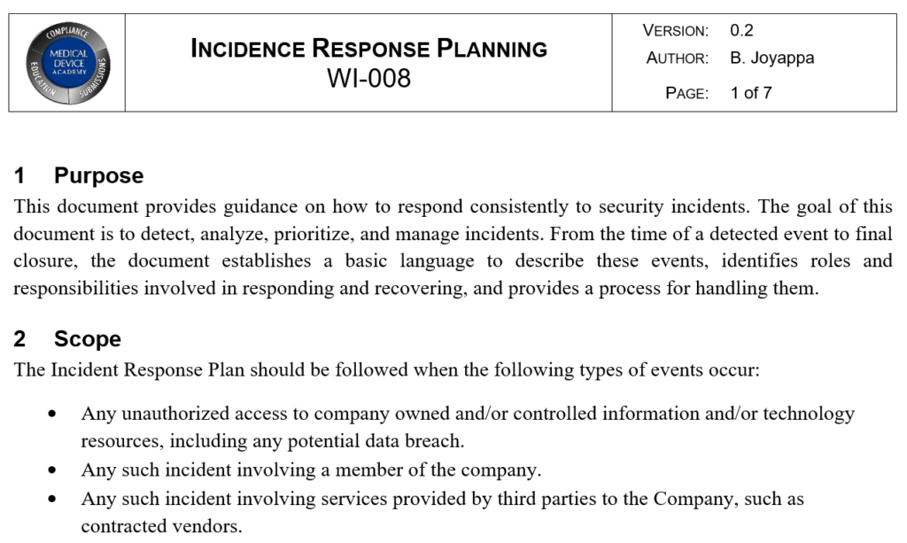 WI 008 v0.2 screen capture 1024x613 Security Incident Response Planning (WI 008) & Webinar Bundle